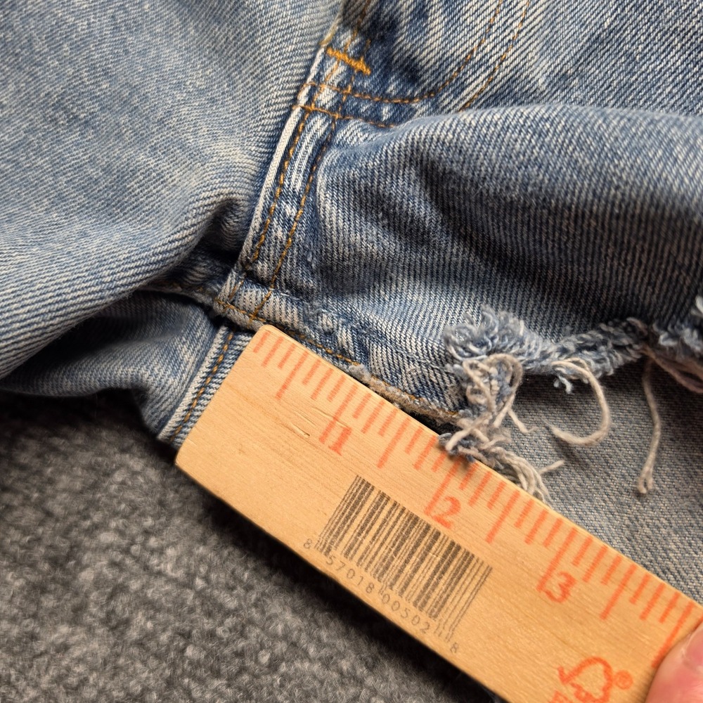 Levis 501 Vintage 80s USA Streets Ahead Beaded Turquoise Studded Denim Shorts 27 - Picture 9 of 11